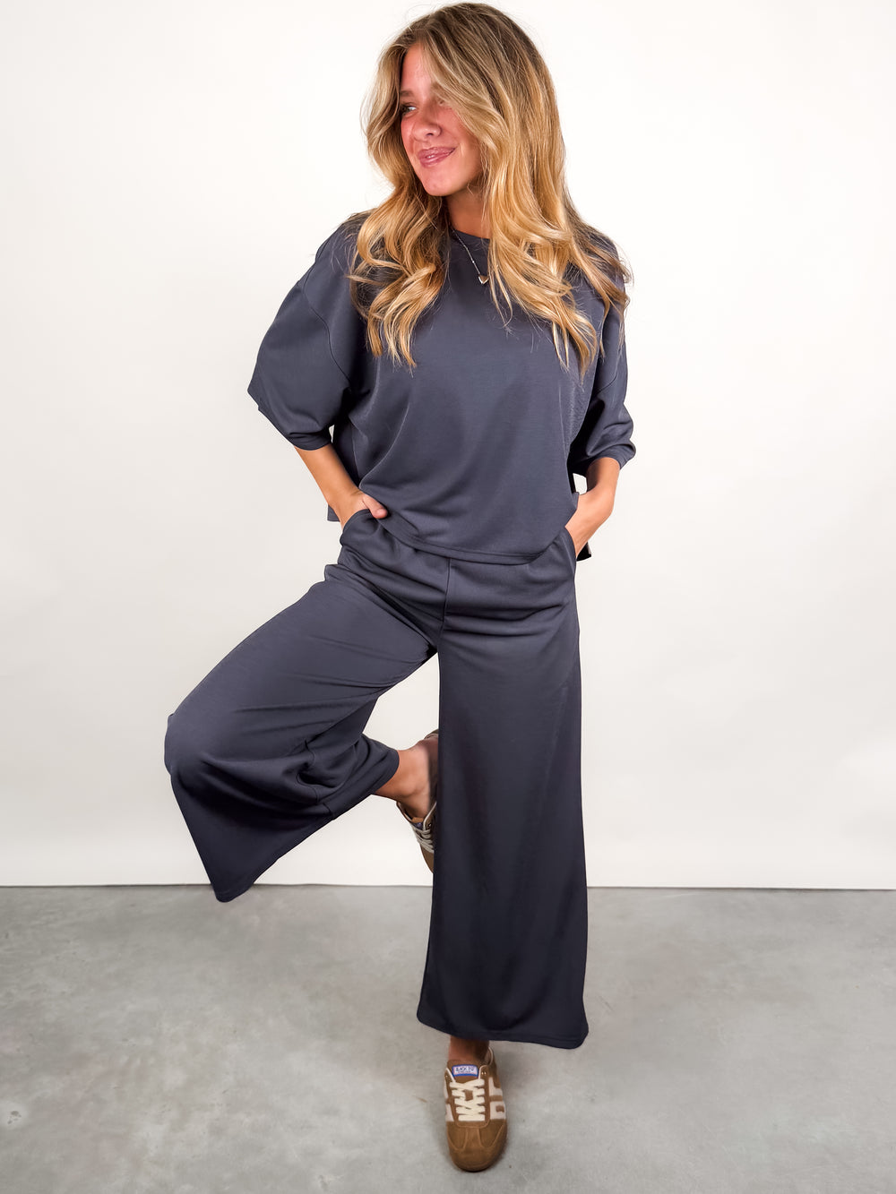 The Question Crop Boxy Knit Top