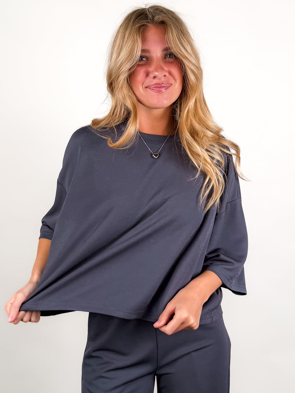 The Question Crop Boxy Knit Top