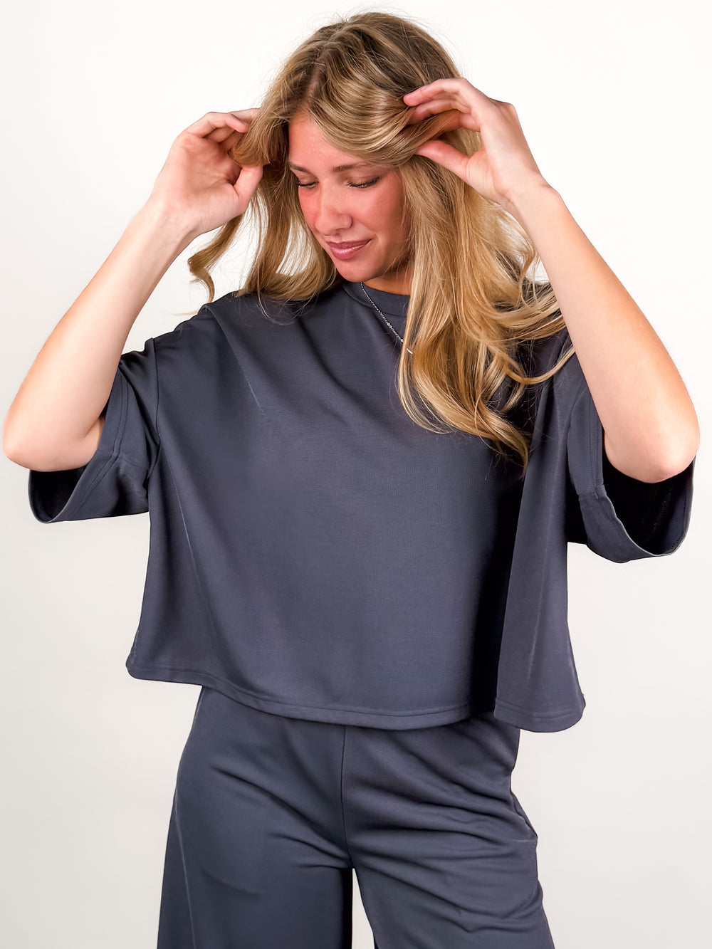 The Question Crop Boxy Knit Top