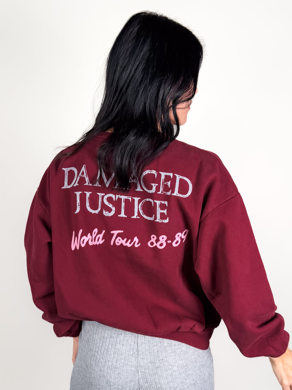 Metallica Justice For All Oversized Crew Sweatshirt