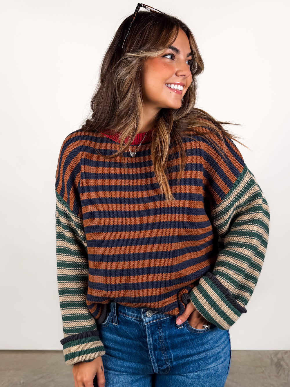 Wrap Your Arms Around Me Striped Sweater