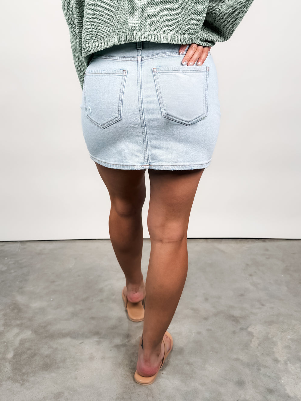 Malibu Denim Skirt in Magnetic