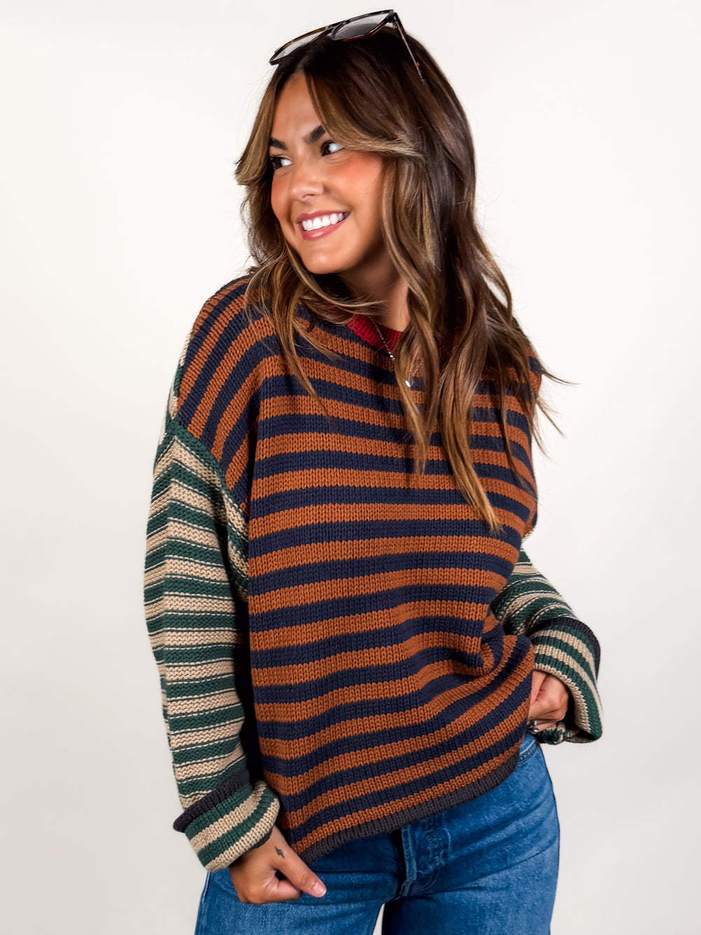 Wrap Your Arms Around Me Striped Sweater