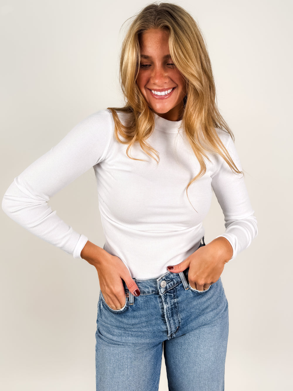 Lauryn Mock Neck Long Sleeve