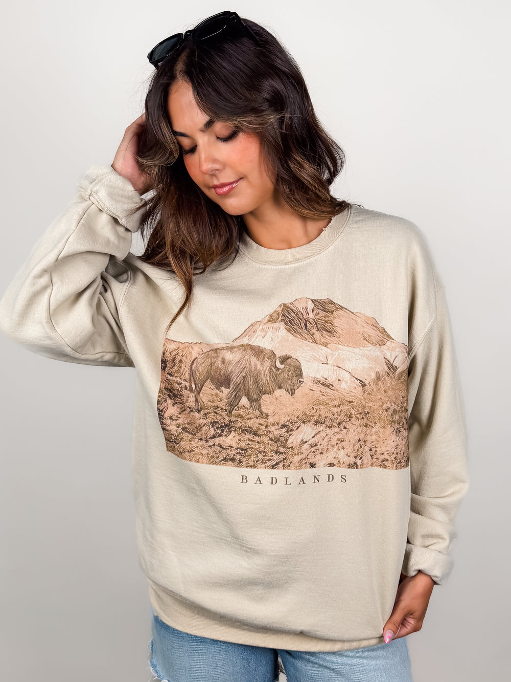 Badlands Bison Graphic Sweatshirt