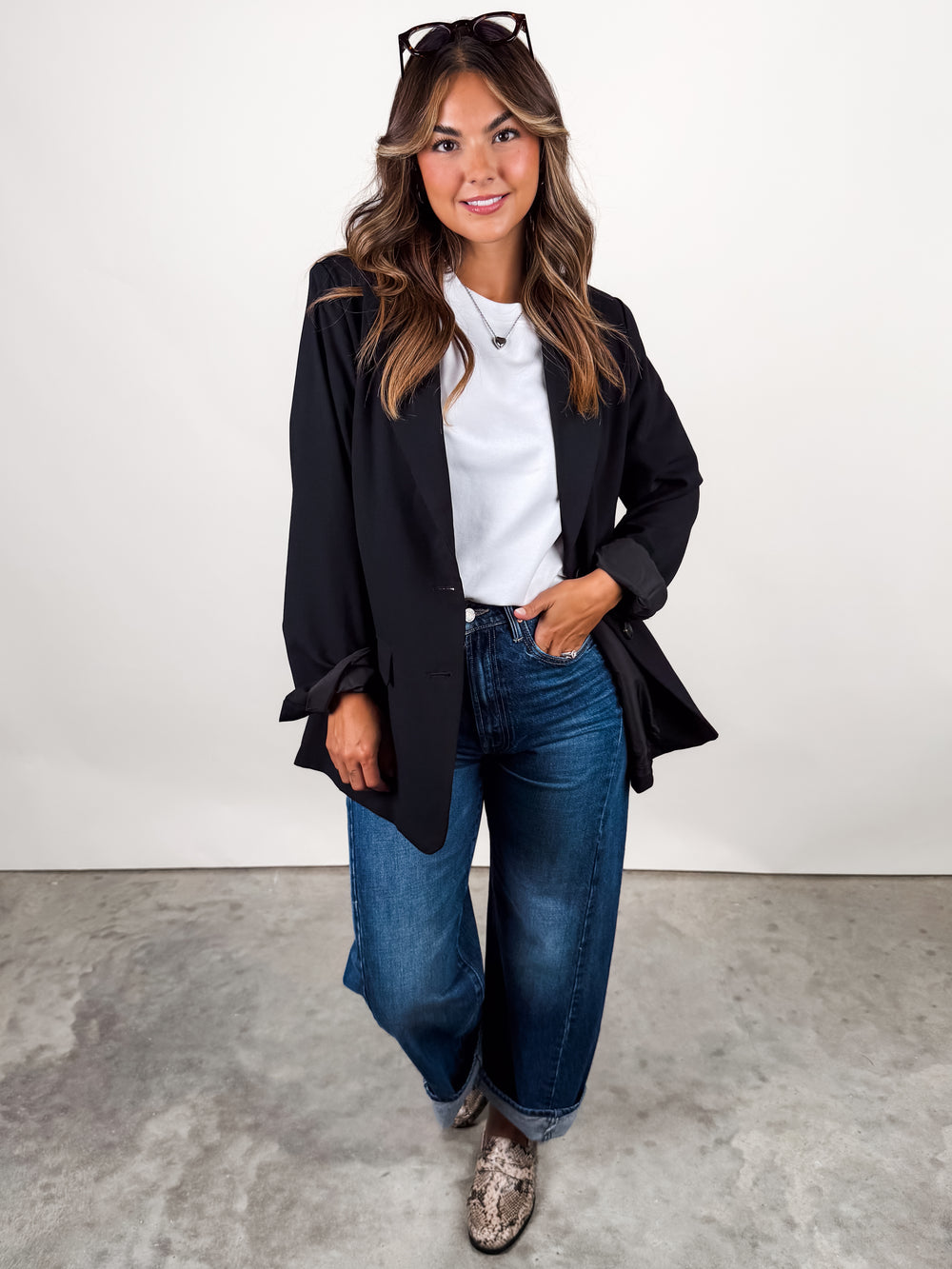 oversized black blazer 
