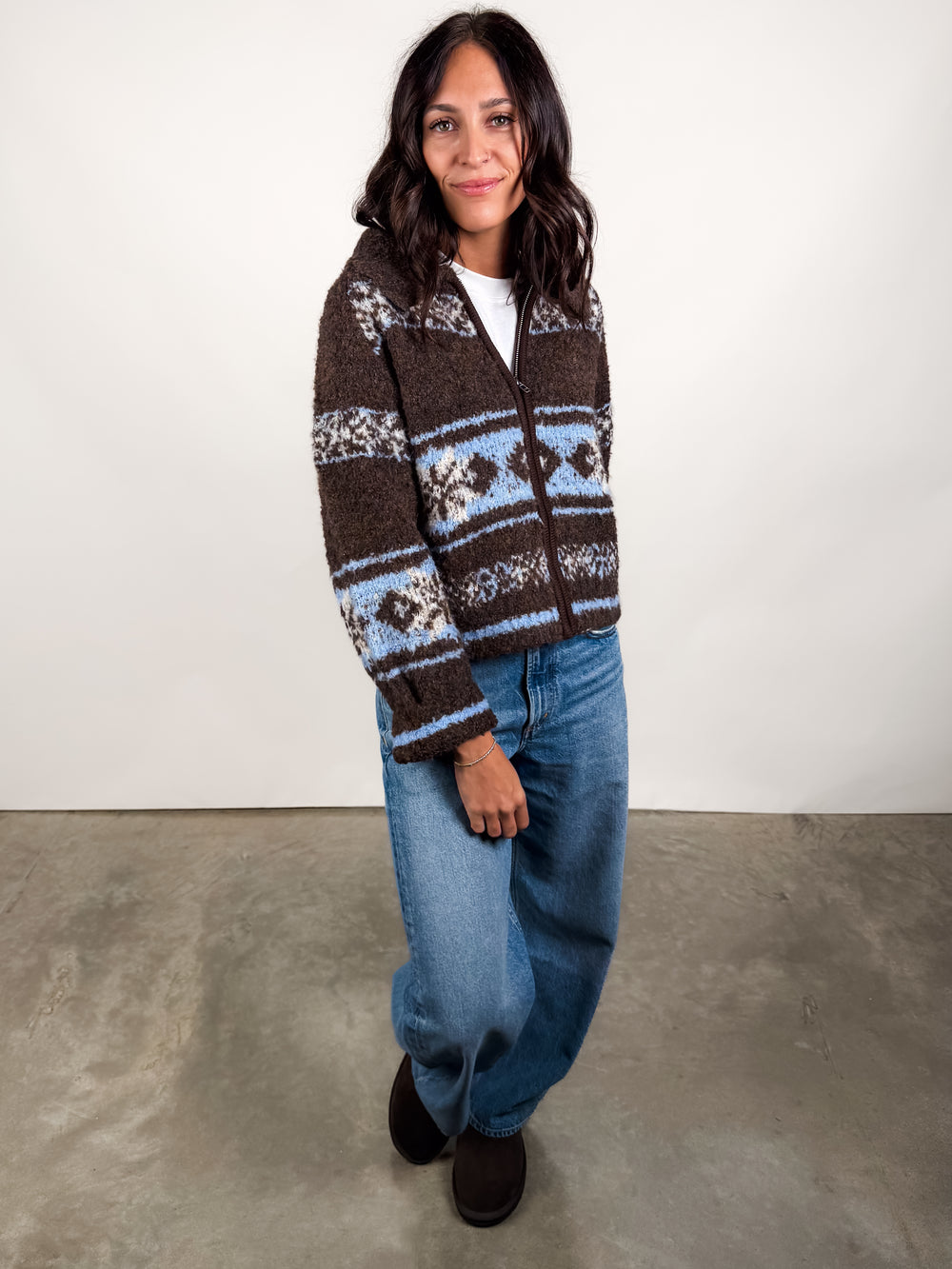 Through This Journey Zip Through Sweater