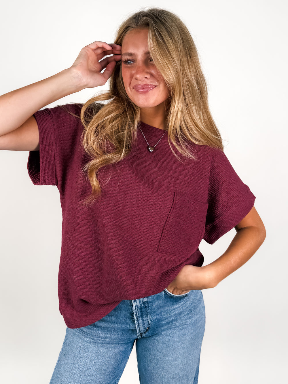 About My Business Cloudy Knit Top