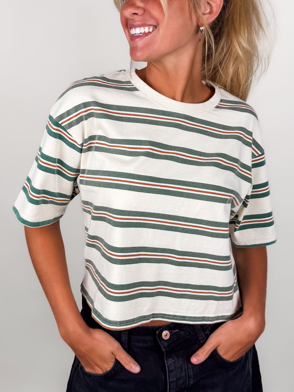 Consider Yourself Warned Striped Tee