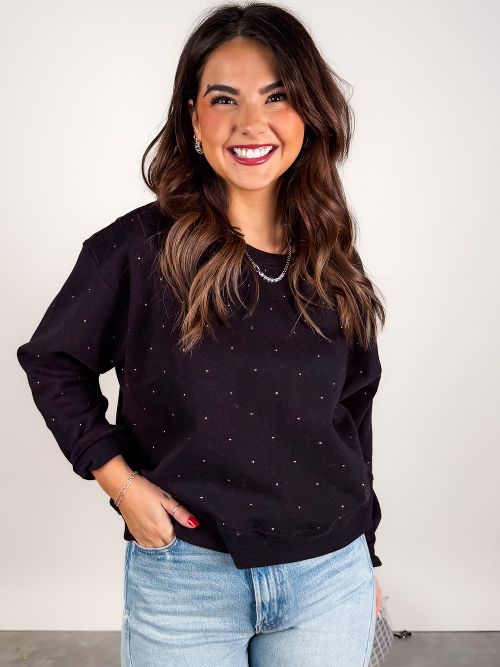 Sparkle Crew Neck Sweatshirt