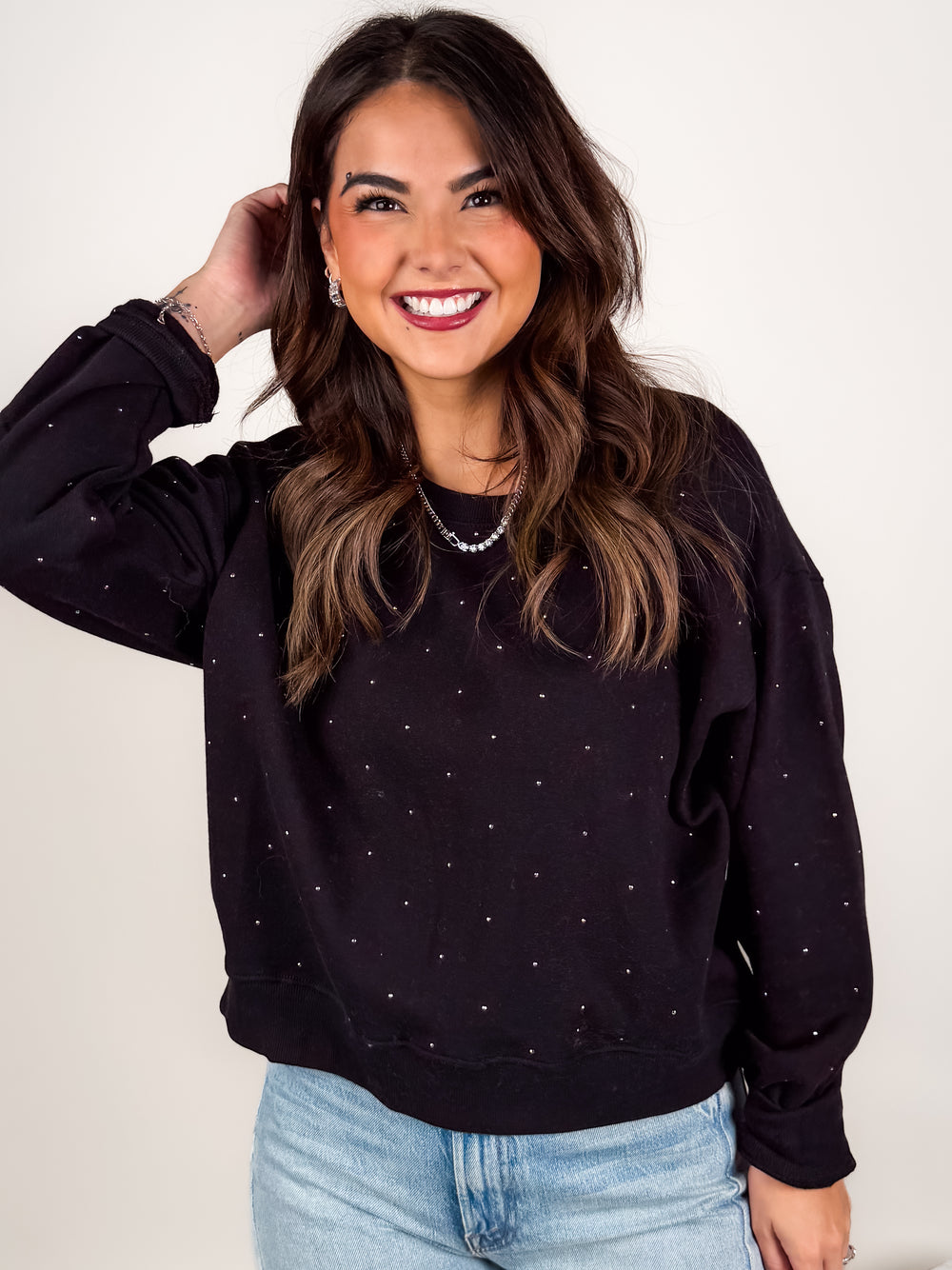 Sparkle Crew Neck Sweatshirt