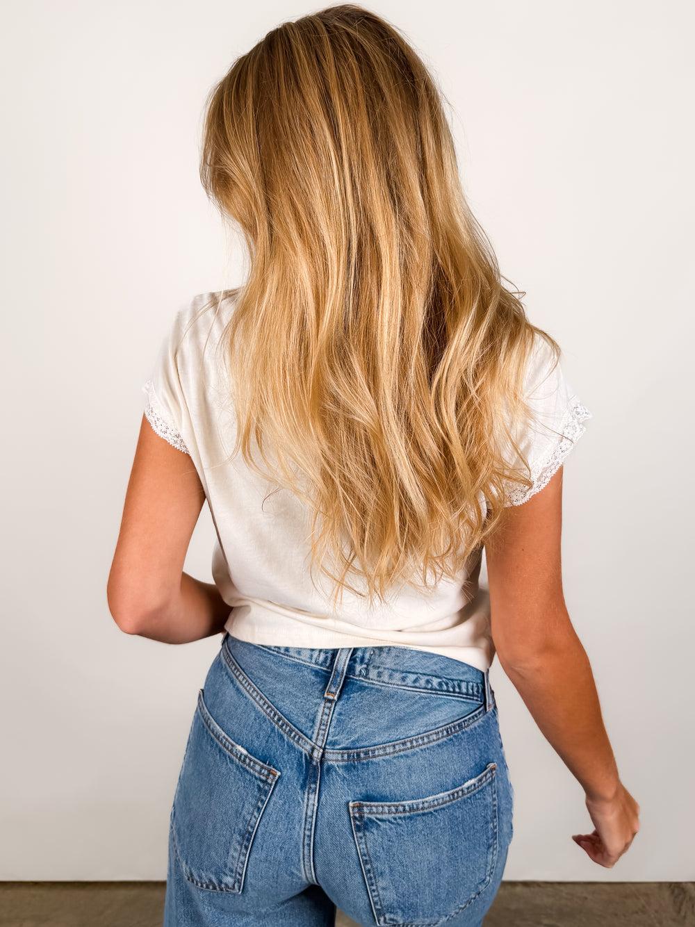 Marika Lace Trim Muscle Tee