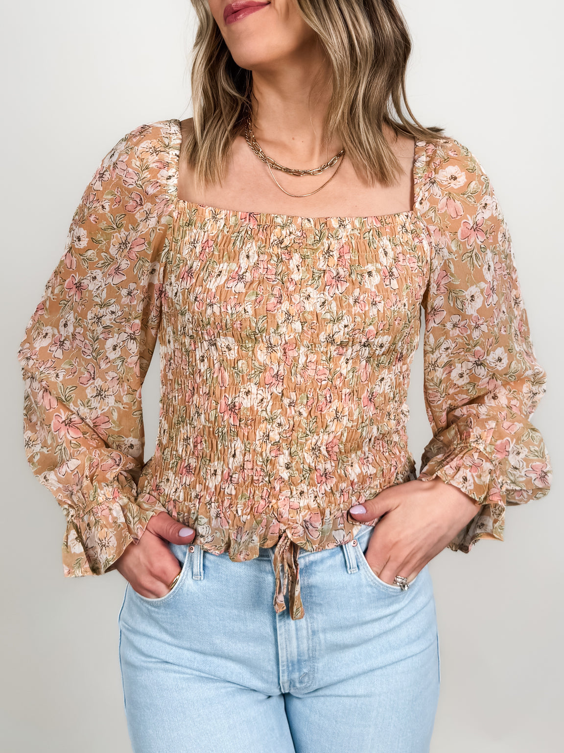 Spotted Around Town Long Sleeve Top main image 0