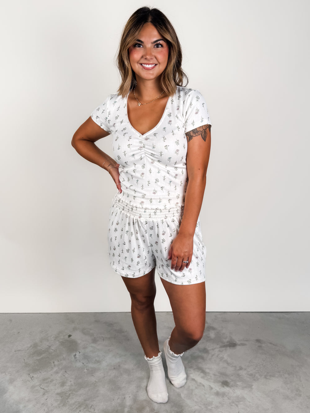 pointelle matching set