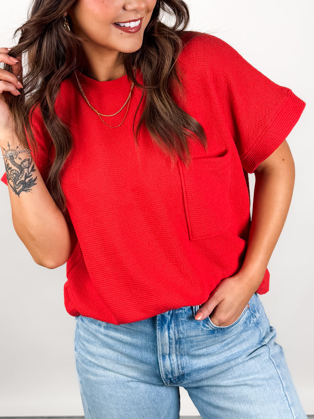 About My Business Cloudy Knit Top in