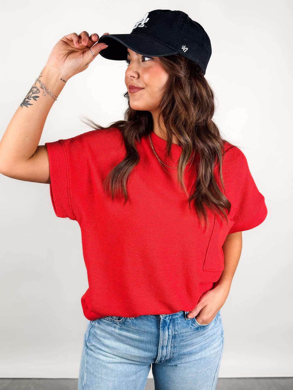 About My Business Cloudy Knit Top in