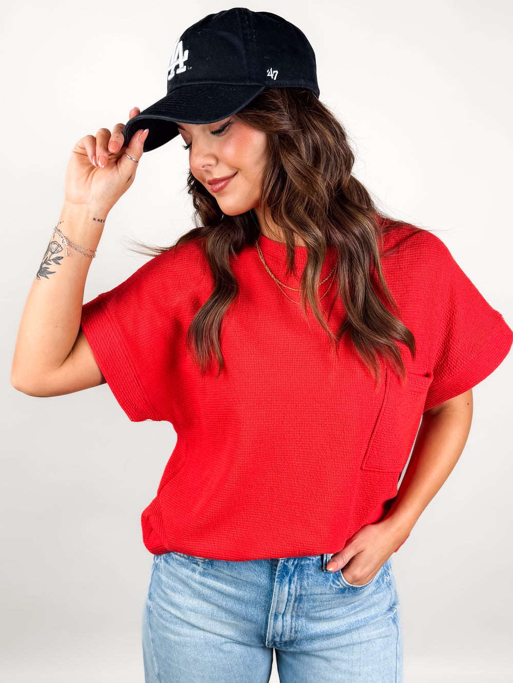 About My Business Cloudy Knit Top in