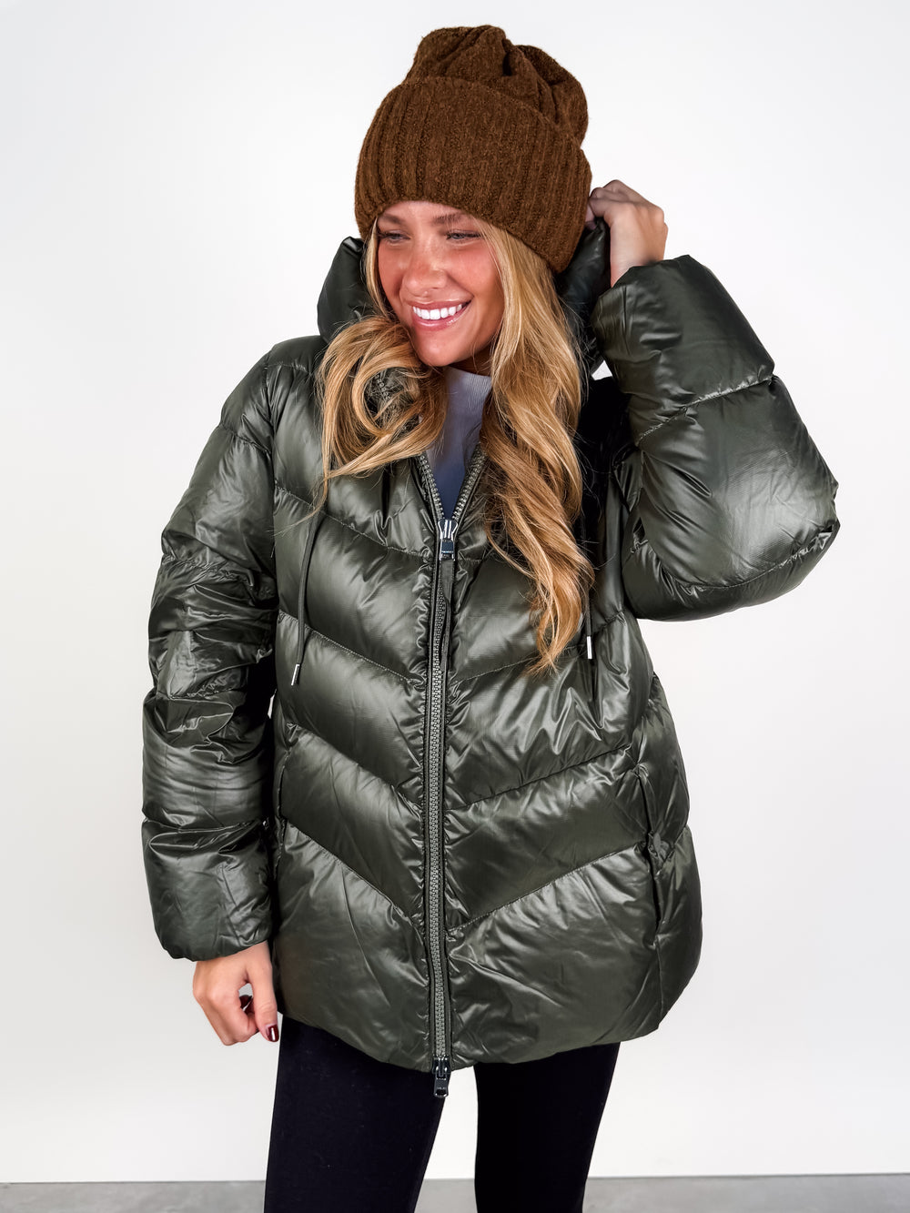Green Puffer Winter Jacket