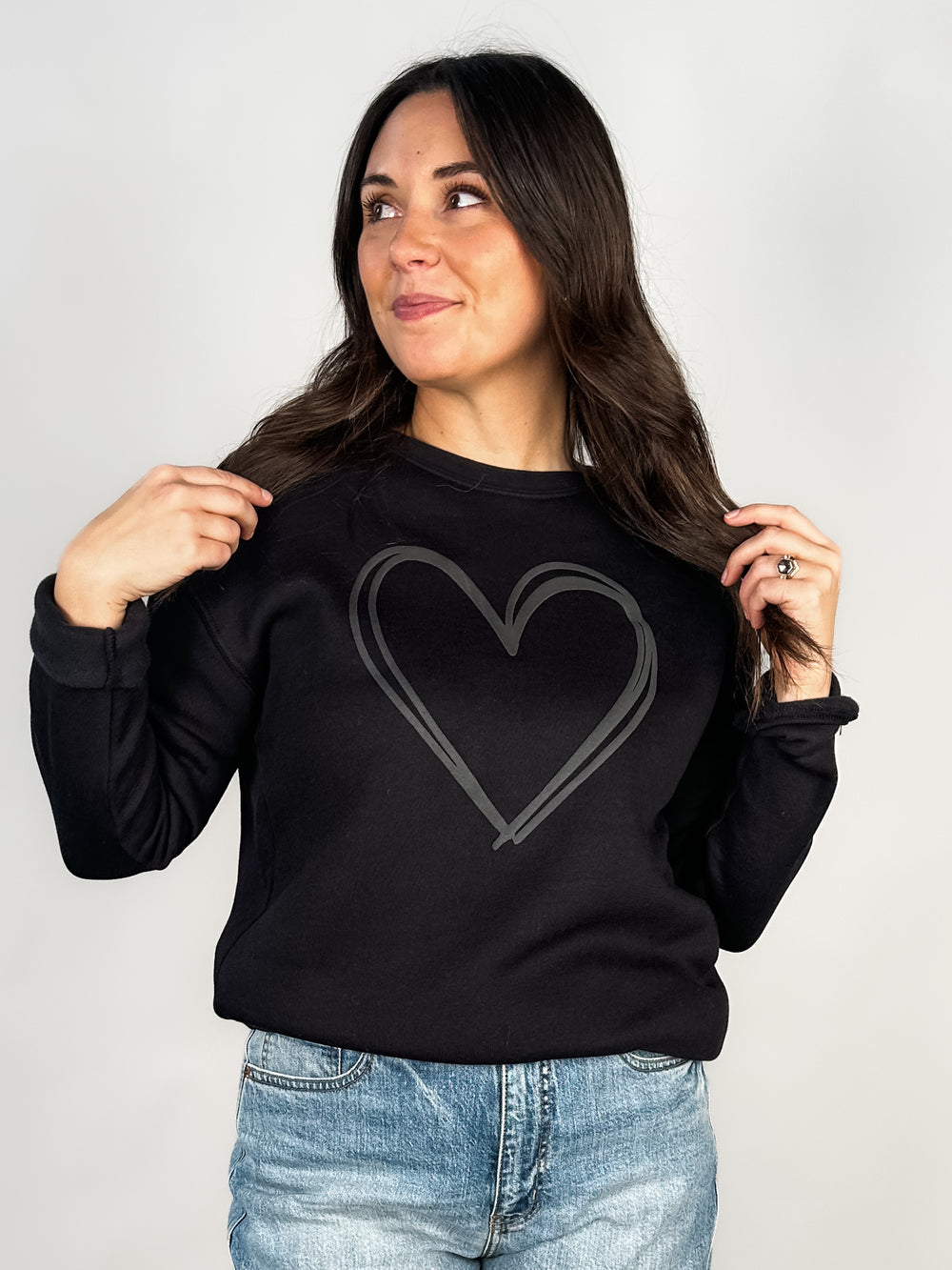 Heart Flutter Graphic Sweatshirt