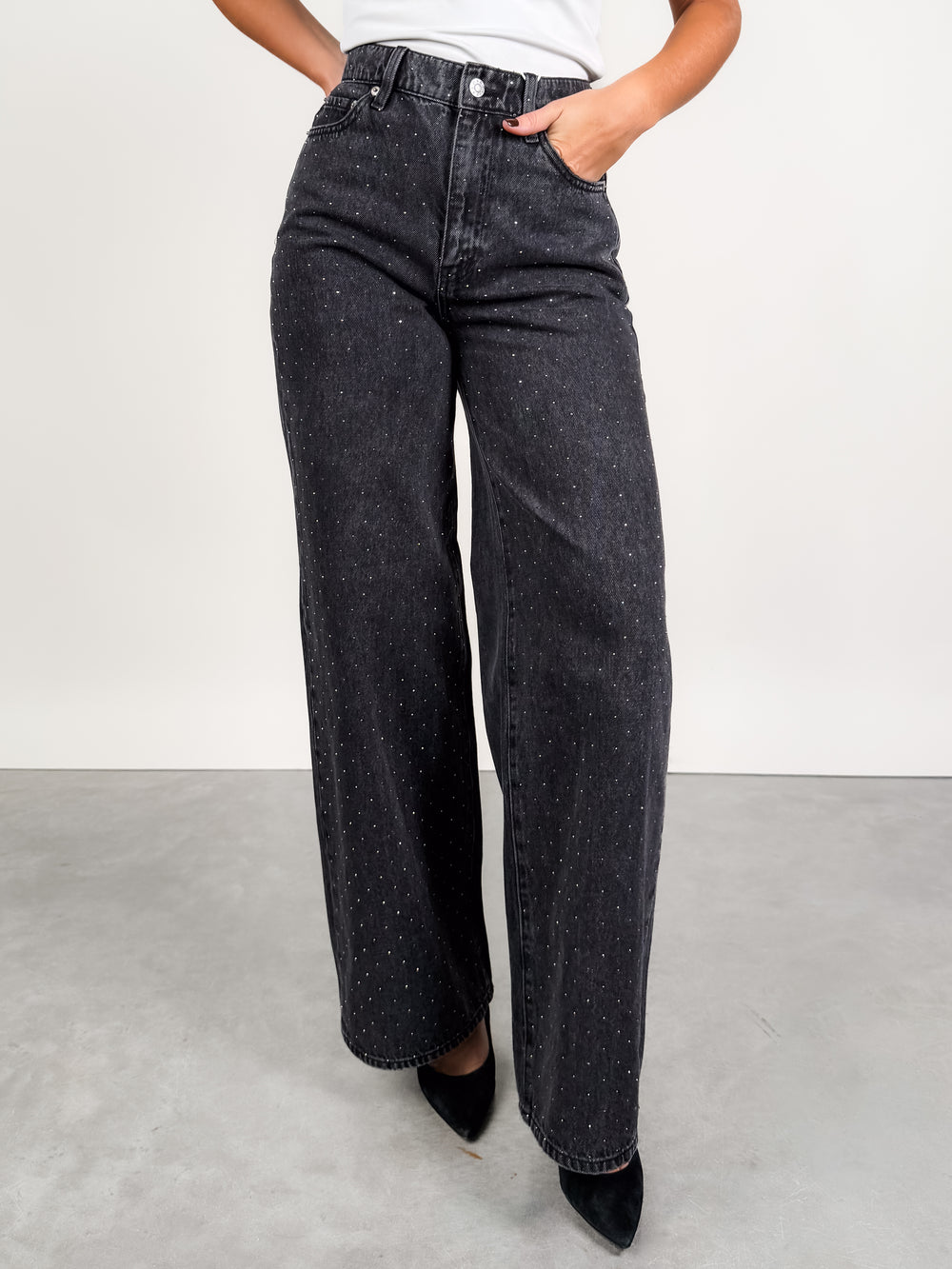 The Wanderer High Rise Wide Leg In Starlit Night