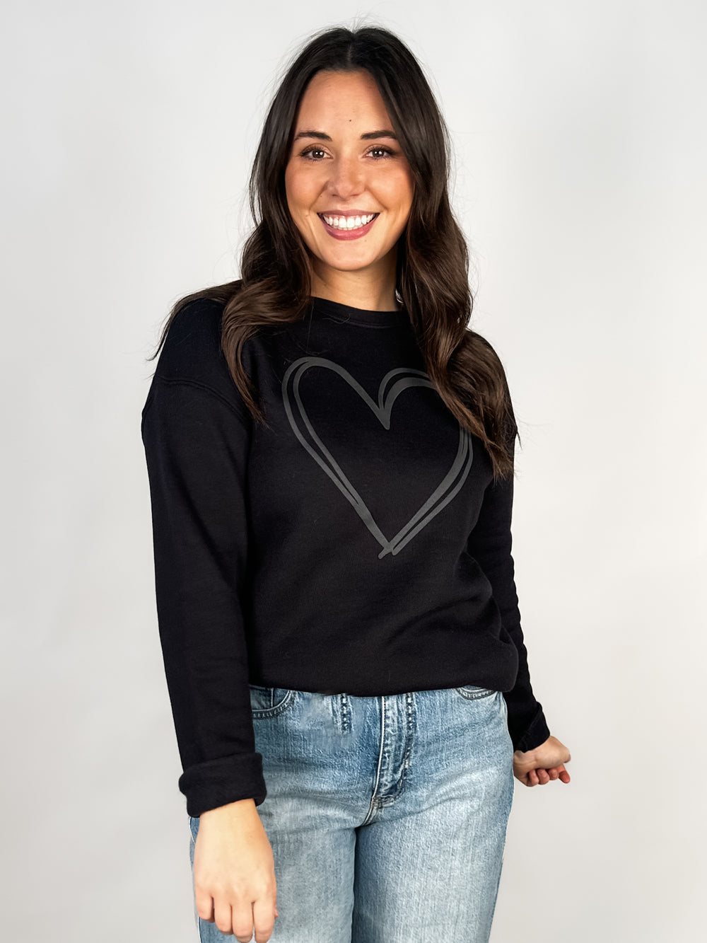 Heart Flutter Graphic Sweatshirt