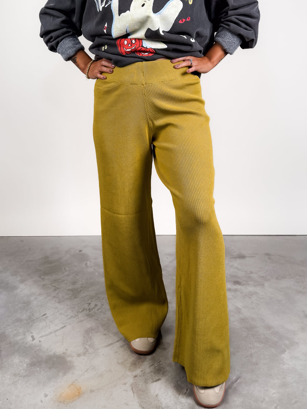 Mustard Color Knit Pants