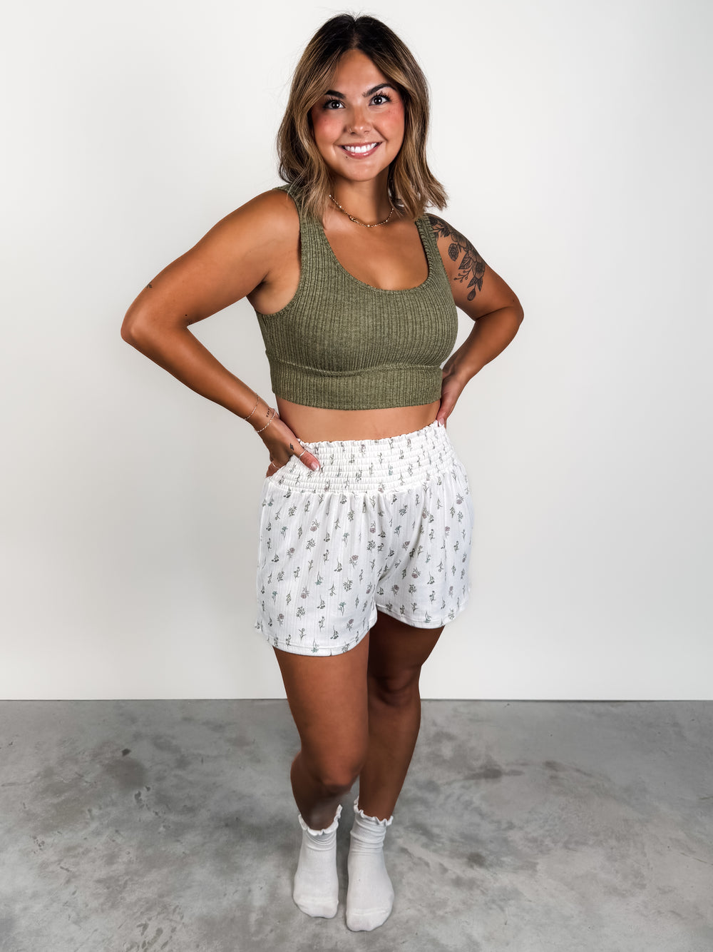 Zoe Mini Rib Tank Bra