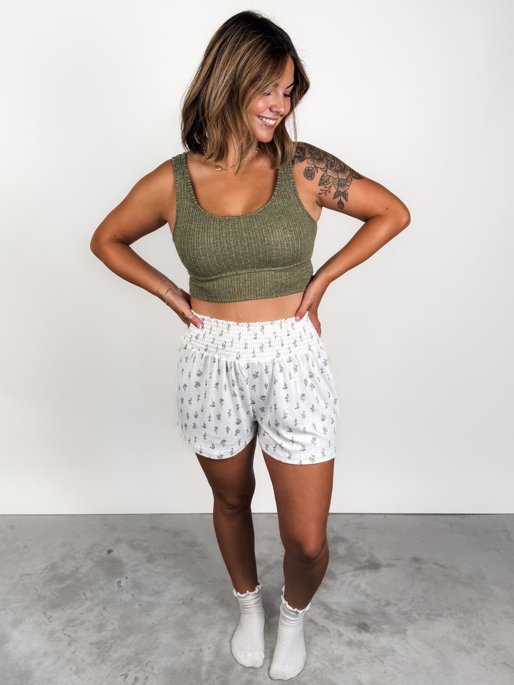 Zoe Mini Rib Tank Bra