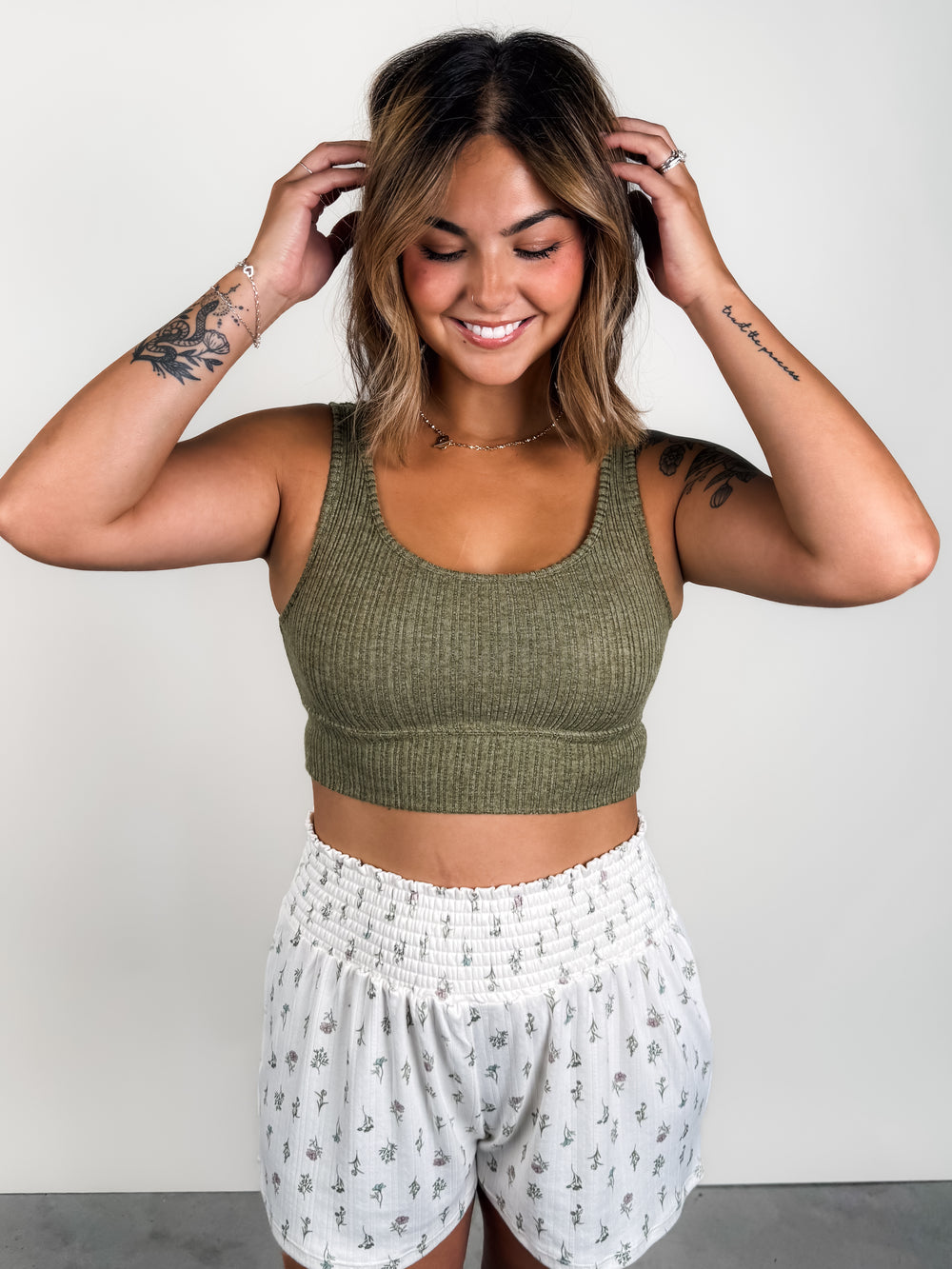 Zoe Mini Rib Tank Bra
