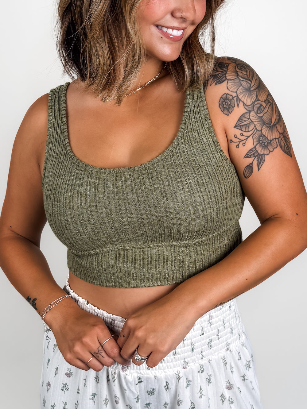 Zoe Mini Rib Tank Bra