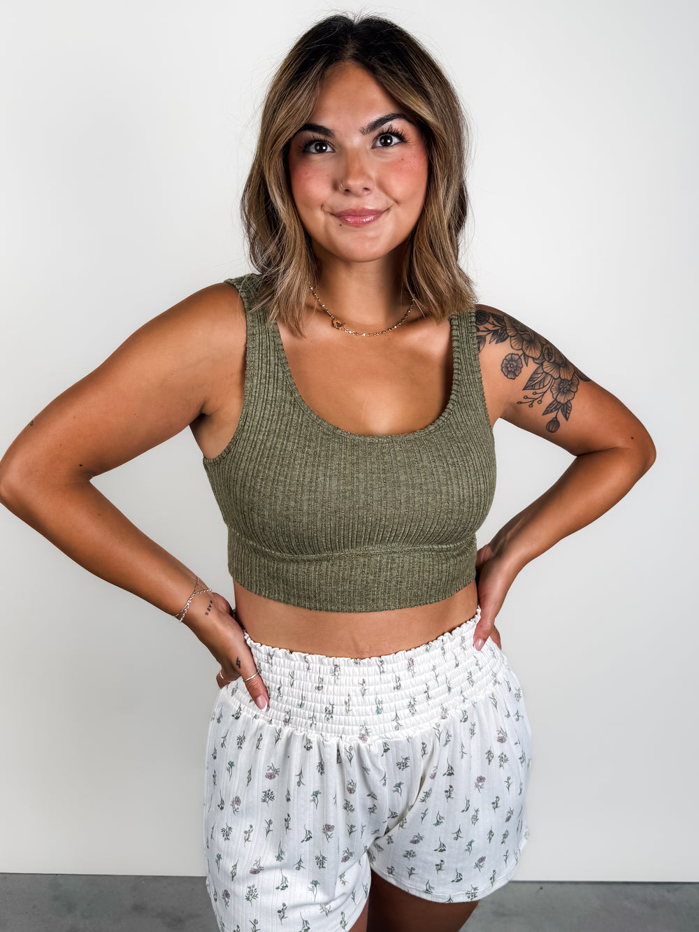 Zoe Mini Rib Tank Bra