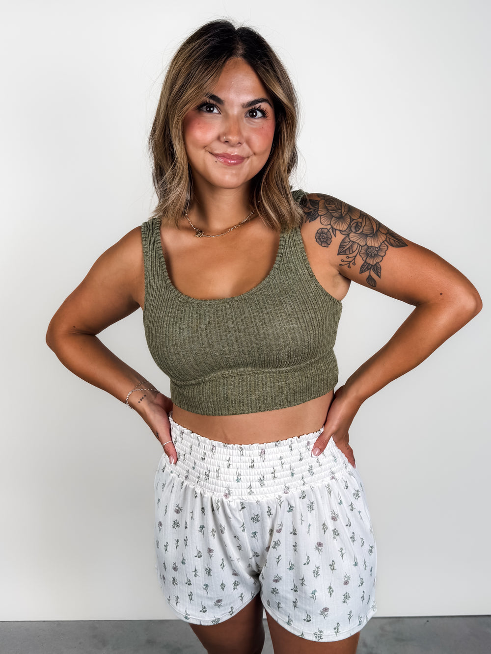 Zoe Mini Rib Tank Bra