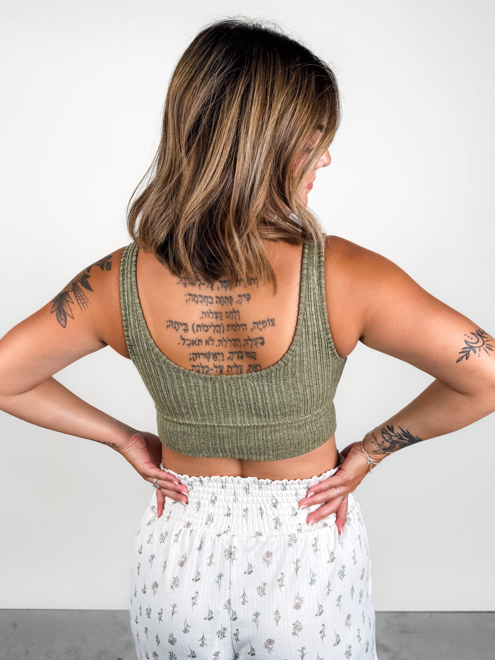 Zoe Mini Rib Tank Bra