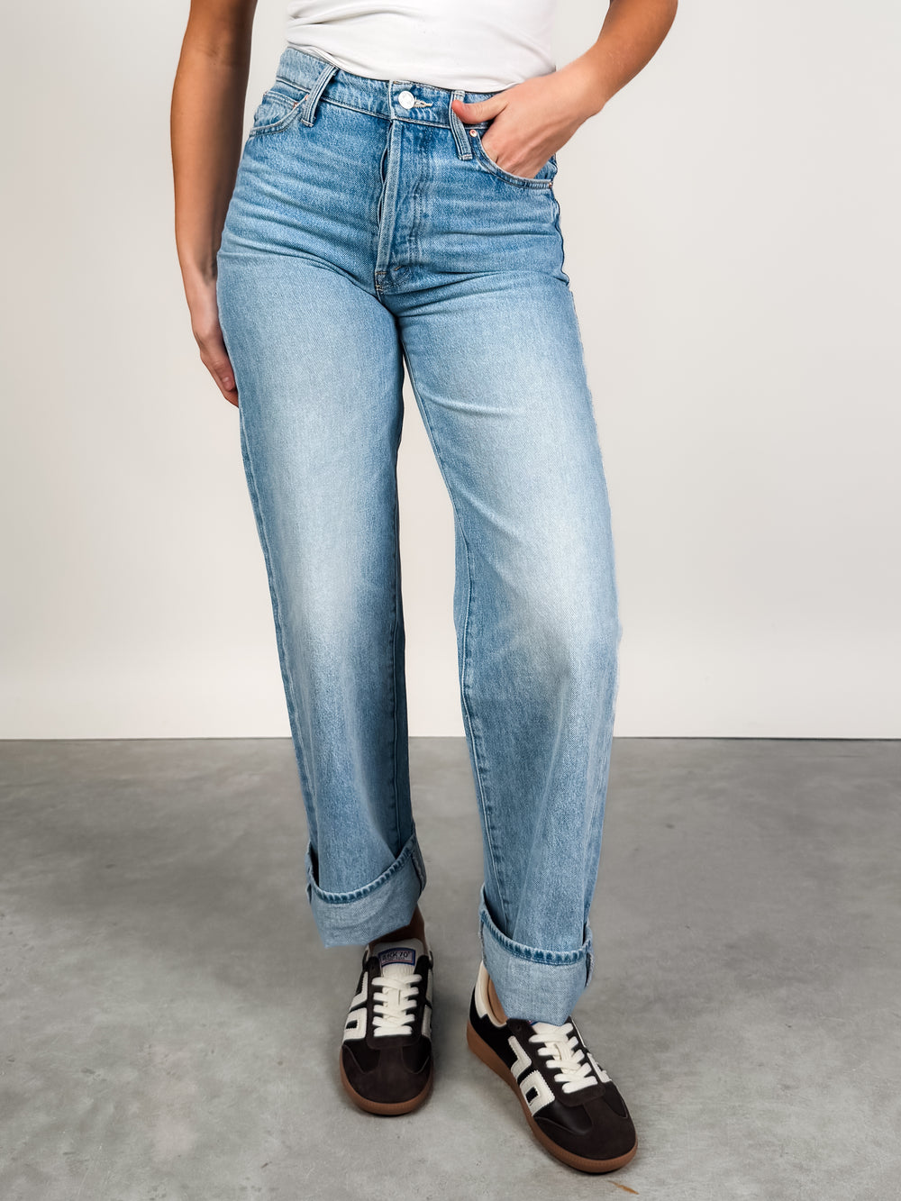 The Dodger Button Hover Cuff in I Could Care Less