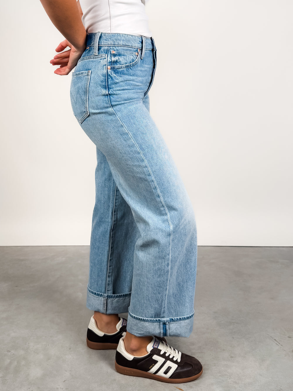 The Dodger Button Hover Cuff in I Could Care Less