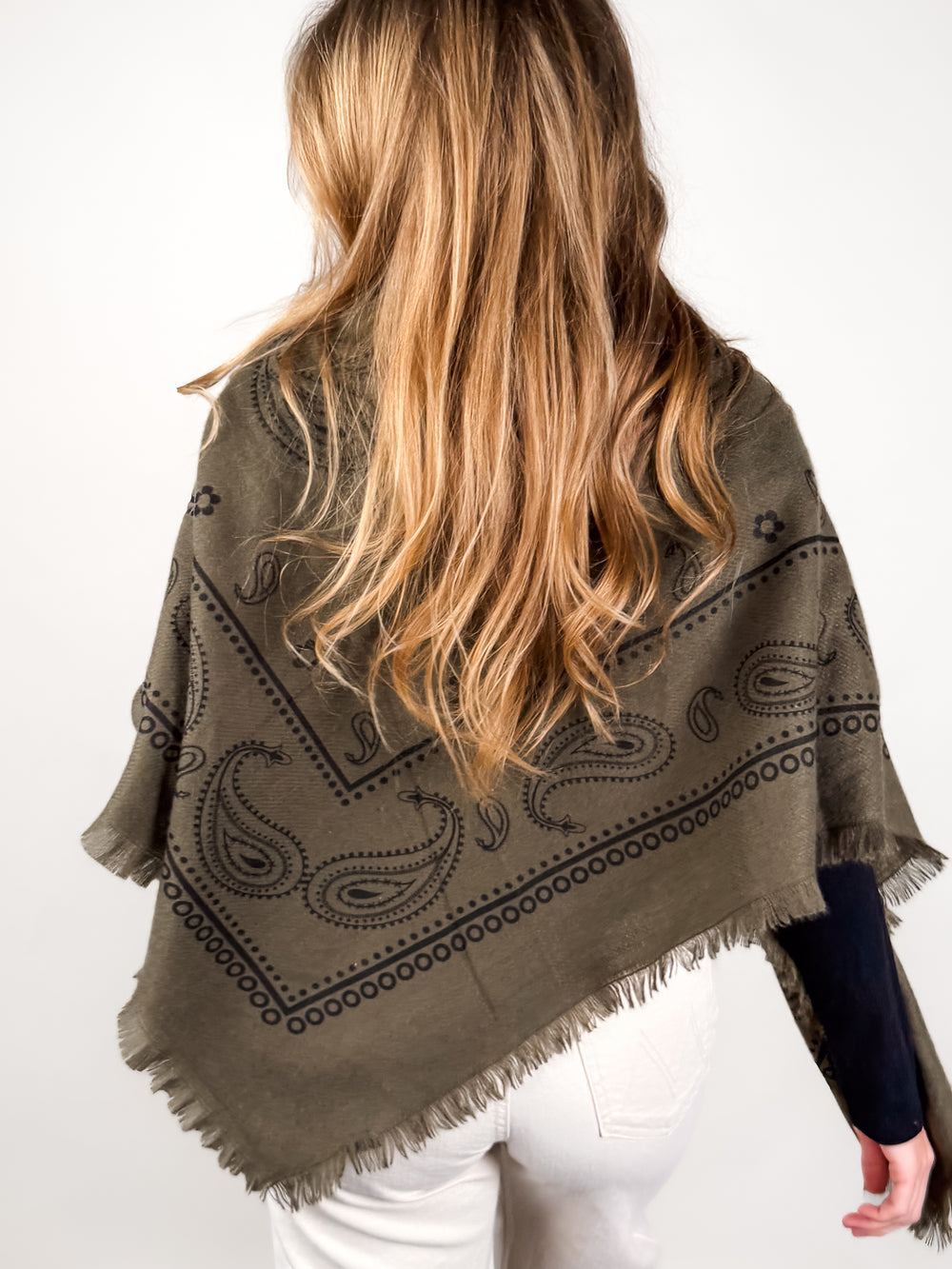 Large Square Bandana Print Scarf