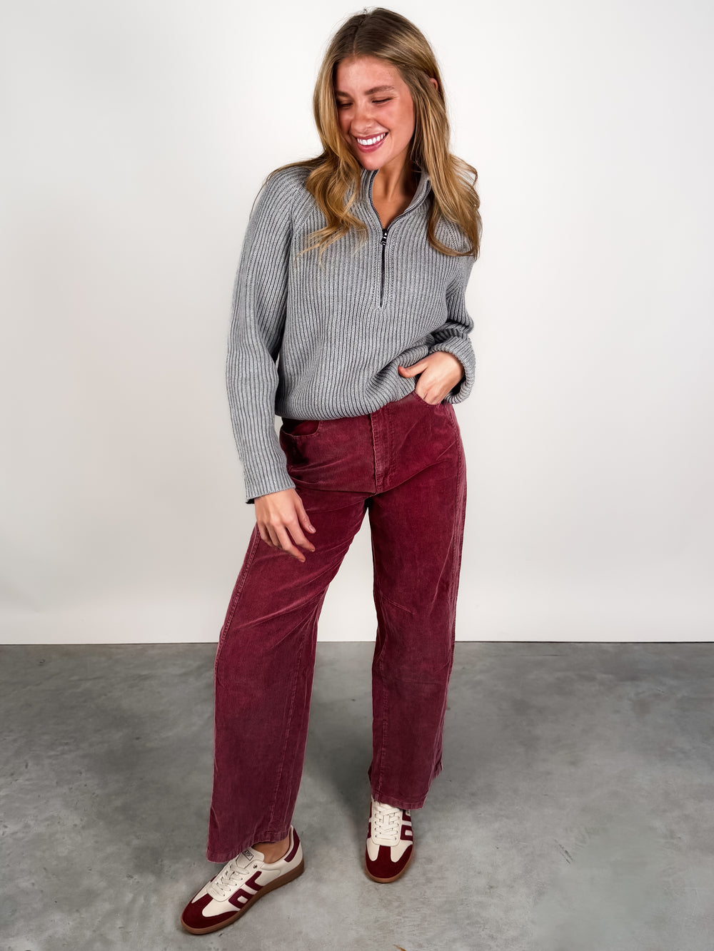 Debbie Half Zip Sweater