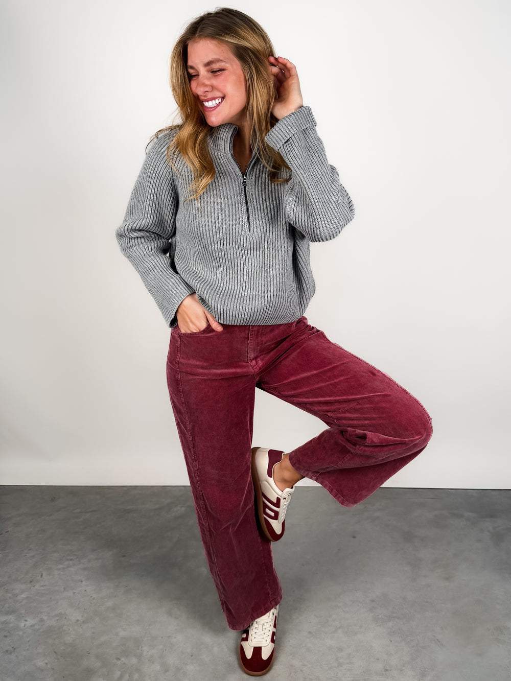 Debbie Half Zip Sweater