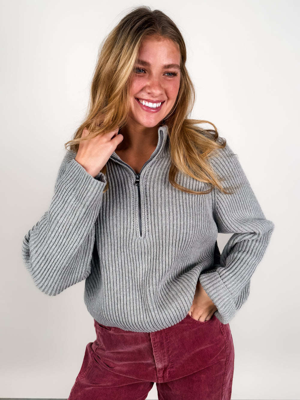 Debbie Half Zip Sweater