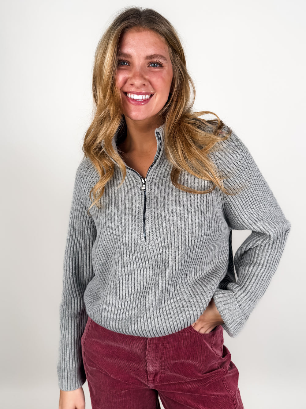 Debbie Half Zip Sweater