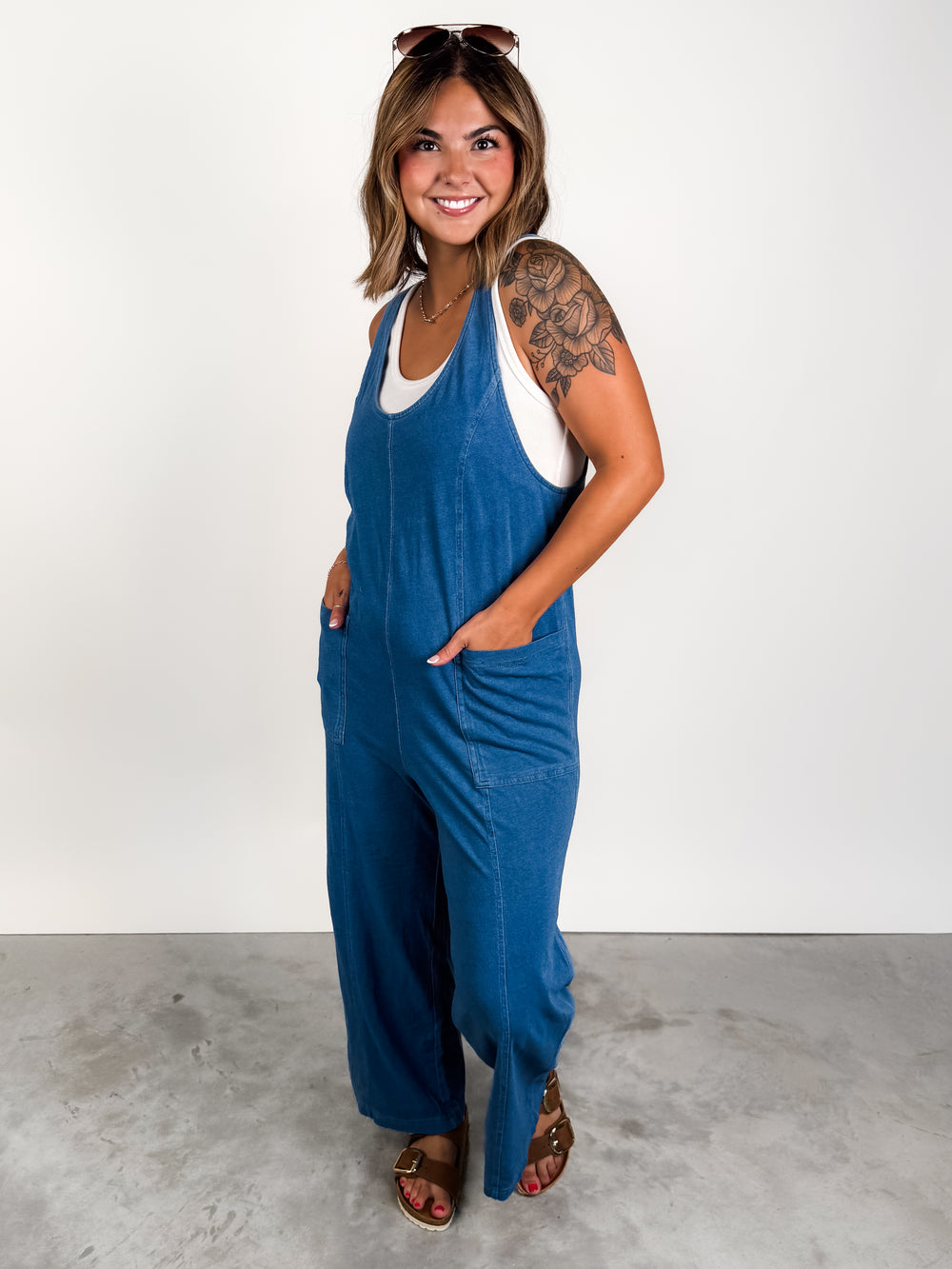 Everyday Jersey Denim Jumpsuit
