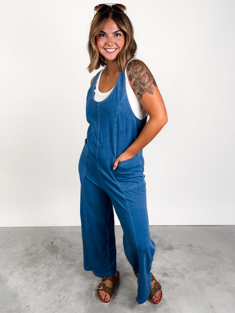 Everyday Jersey Denim Jumpsuit