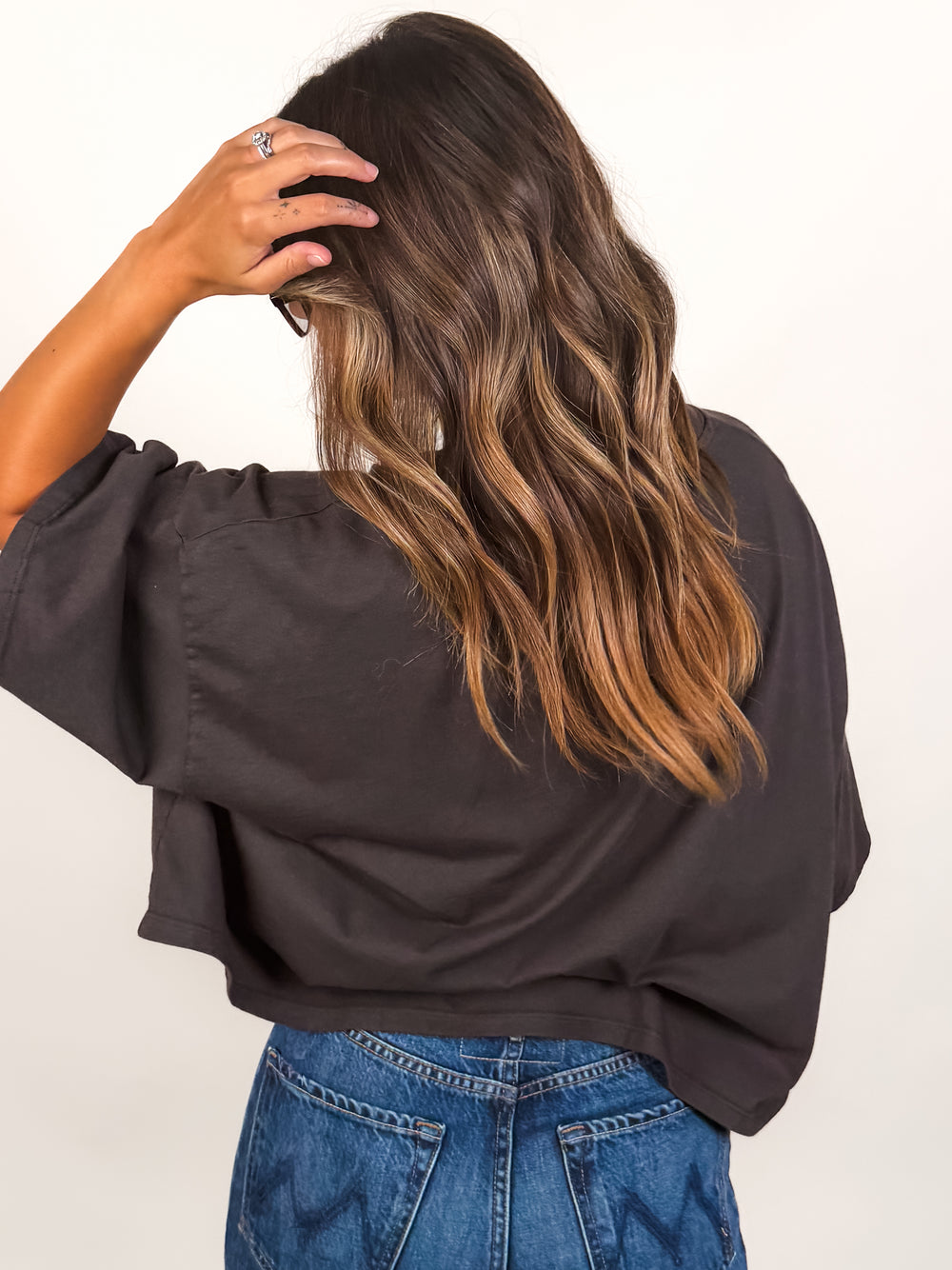 Solid Cropped OS Tee