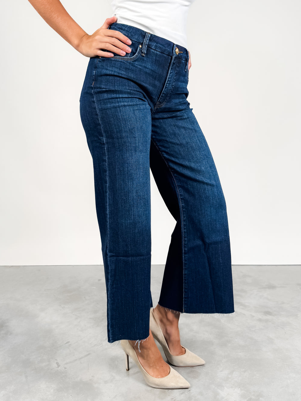 Meg High Rise Fab Ab Wide Leg in Innoxious