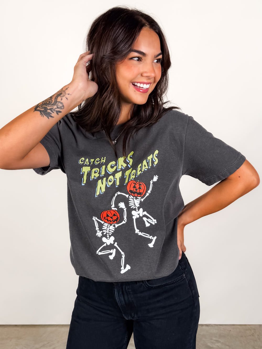 Catch Tricks Not Treats  Graphic Tee