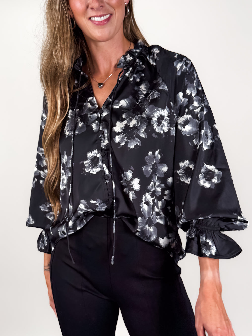 Hope That's True Floral Print Top