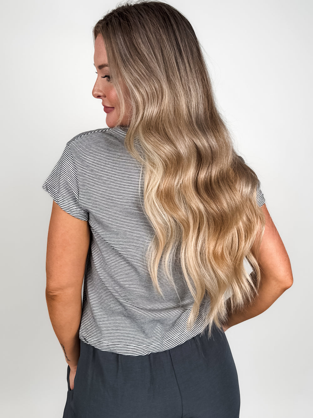 Rosie Jersey V Neck Tee