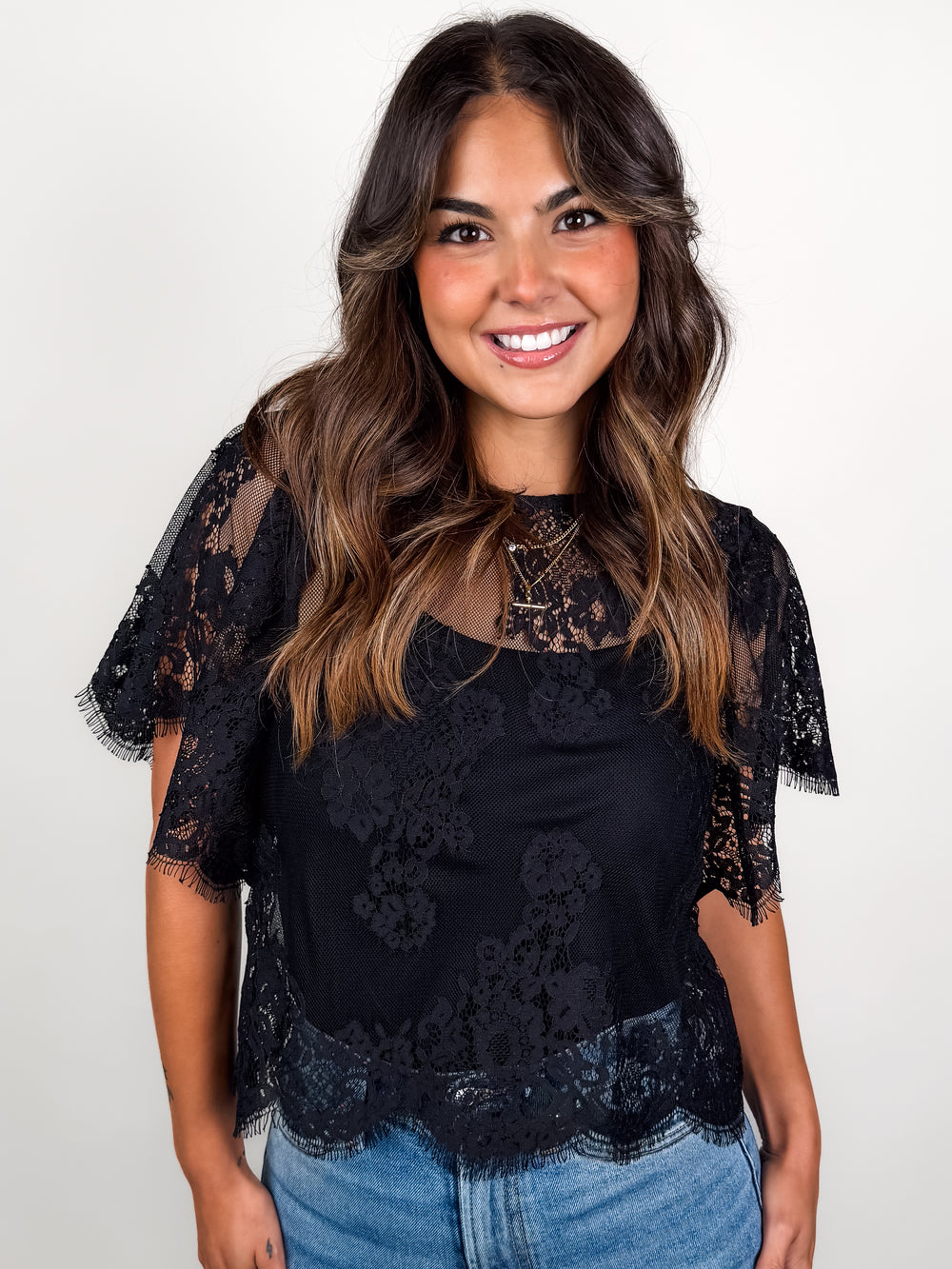 I Loved And I Lost Lace Top