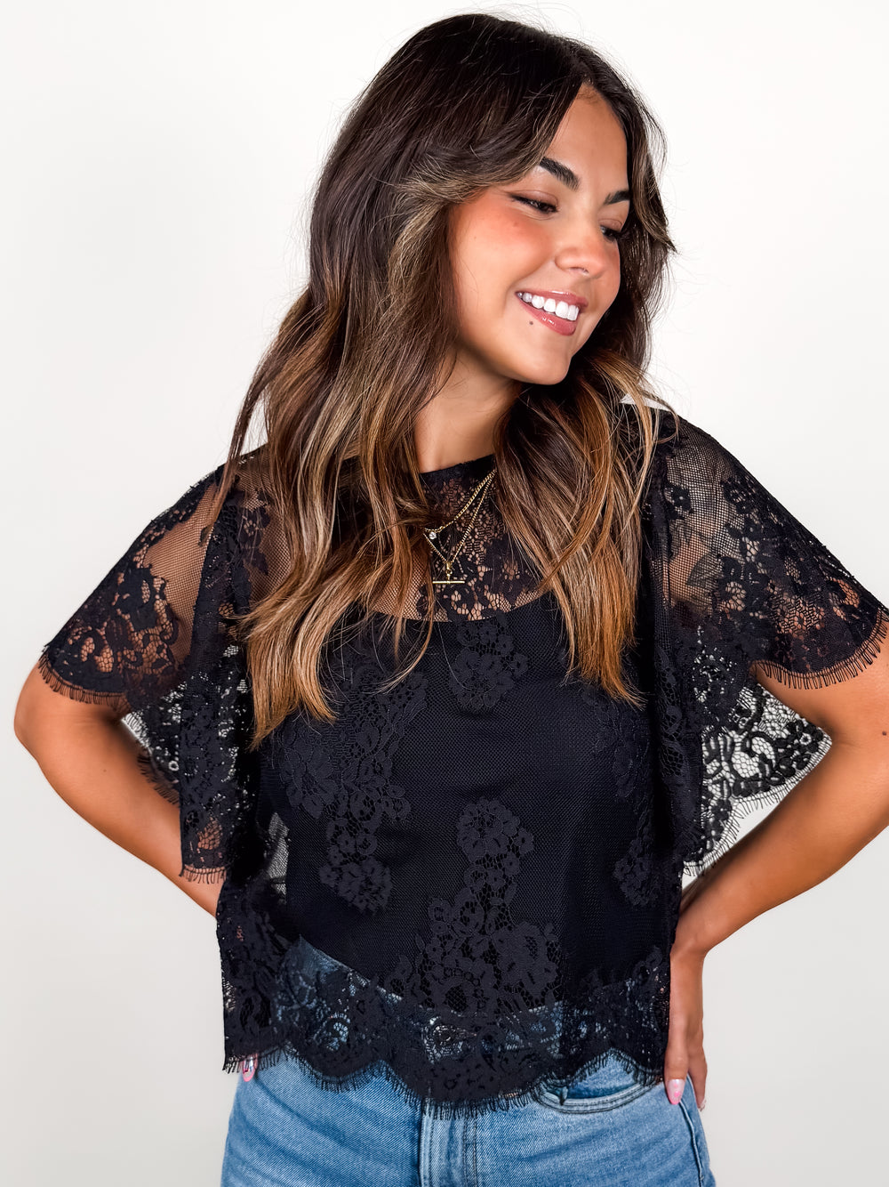 I Loved And I Lost Lace Top