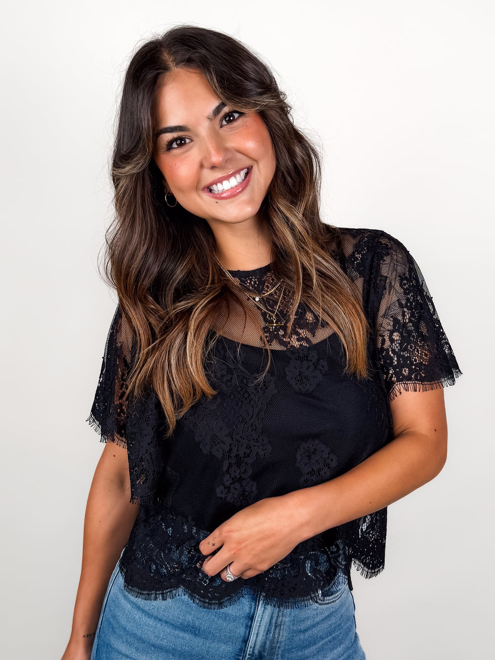 I Loved And I Lost Lace Top